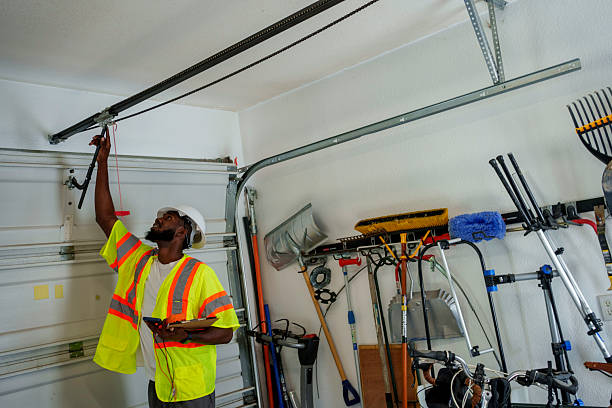 Professional Garage Door Installation technician working in Edmonston, MD
